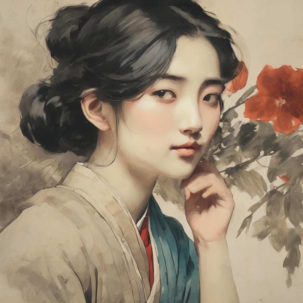 Ομορφιά της Τέχνης στον Δημόσιο Χώρο, πορτρέτο γυναίκας με λουλούδια, σύγχρονη καλλιτεχνική δημιουργία, καλλιτεχνική έκφραση σε δημόσιο περιβάλλον, τέχνη και πολιτισμός στην καθημερινότητα.