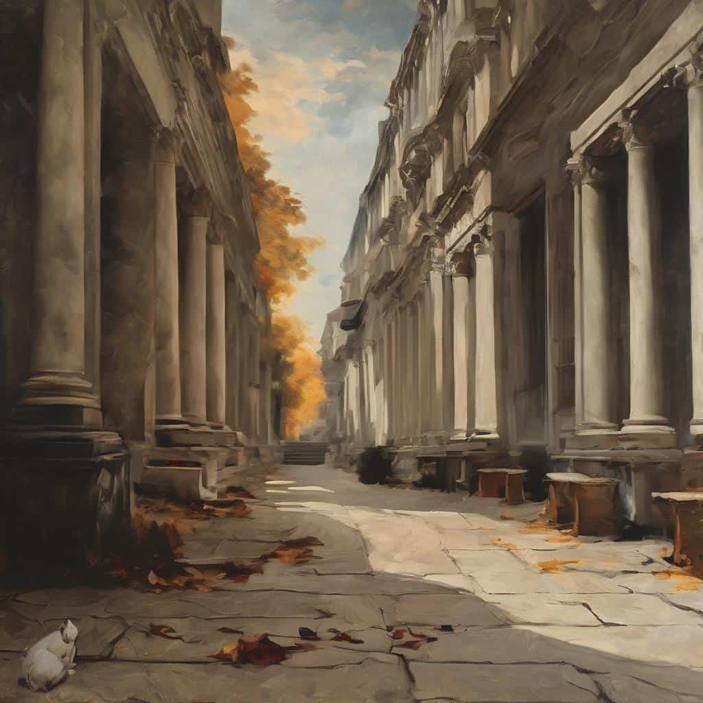 Ομορφία και δύναμη της τέχνης στον δημόσιο χώρο, αποτύπωση ιστορικής αρχιτεκτονικής και δημιουργικότητας, αναδεικνύοντας την πολιτιστική αξία και την αισθητική επίδραση της τέχνης στις δημόσιες περιοχές.